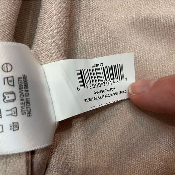 BCBGMAXAZRIA Pale Pink Beritt Faux Suede Dress XS Mini Dress - Picture 6 of 10